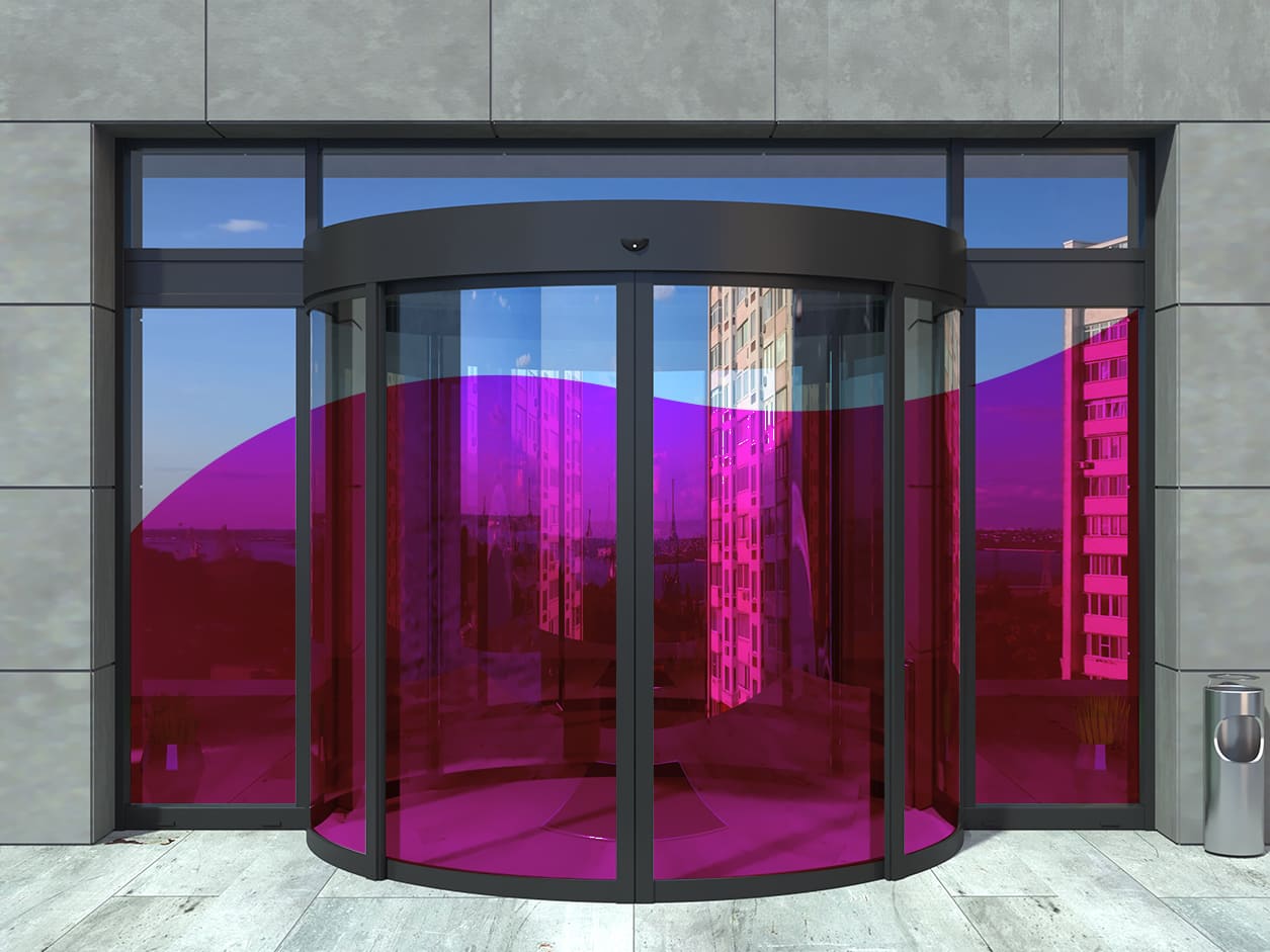 Film couleur rose framboise transparent pose extérieure - Luminis Films